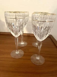 4 copas de vino de agua Lenox Crystal Ambassador corte dorado - Imagen 1 de 3