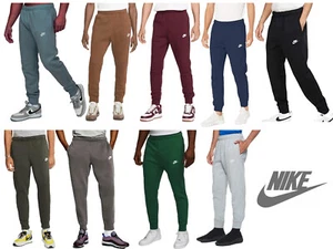 Mens Nike Club Joggers Fleece Jersey Track Pants Sports Loungewear Bottoms - Picture 1 of 10