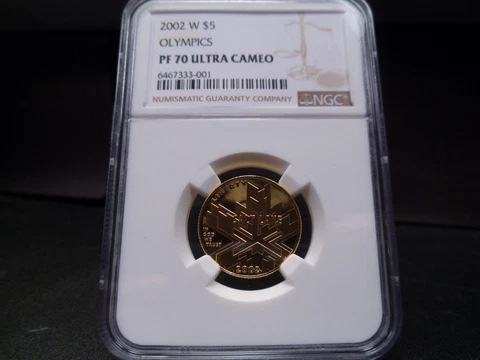 2002-W PF70 Ultra Cameo $5 Salt Lake City Olympics NGC Certified Mint Perfect Cover