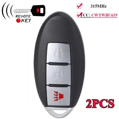 2x para Infiniti FX35 FX45 2005 2006 2007 2008 mando a distancia inteligente llavero CWTWBU619 Foto 1 de 4