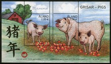 Aland Chinese Lunar New Year Stamps 2018 MNH Year of Pig 2019 2v M/S