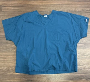 Cherokee workwear Scrub Women 3XL Top Caribbean Blue V Neck Color CARW - Imagen 1 de 18