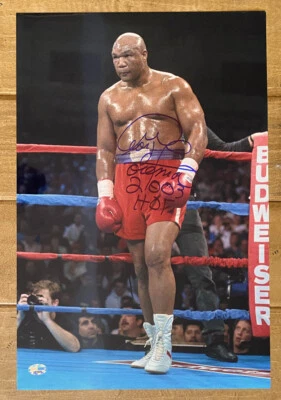 George Foreman SIGNED 12x18 Photo 2003 HOF Heavyweight Champ PSA/DNA AUTOGRAPHED - Image 1 of 3