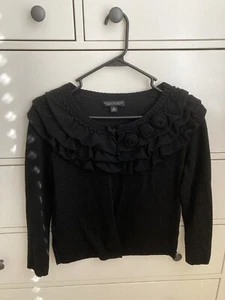 Banana Republic black cardigan sweater wool & Cashmere Blend - Small - EUC ! - Picture 1 of 9