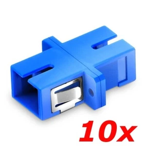 10 PACK SC to SC Singlemode Simplex Fiber Optic Adapter Coupler Flange Connector - Picture 1 of 1