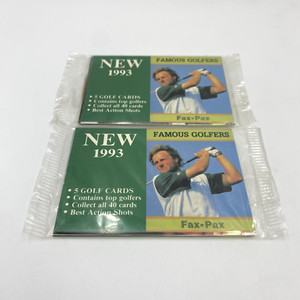 Lot of 2  1993 Famous Golfers FAX - PAX Golf Trading Card Packs