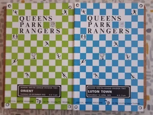 QPR Home Programmes (Collection x2) Division 2 v Luton T/Orient - 1972/73 - VGC - Picture 1 of 4