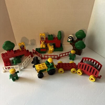 Lego Duplo Vintage Zoo Sets - 1673 Zoo Train, 2662, 2664 Tigres Sealion Foto 1 de 4