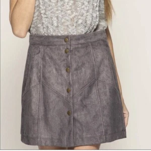 NWT She + Sky Gray Suede Mini Skirt - Picture 1 of 10