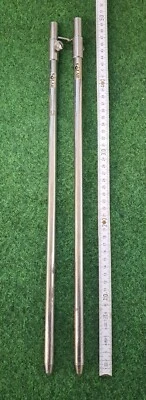 2 × "schwere", unverwüstliche! Solar Tackle Edelstahl-Banksticks Karpfen Fischen - Bild 1 von 4