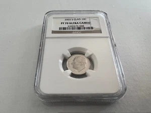 2003-S CLAD ROOSEVELT DIME NGC PF70 U.C. "BROWN LABEL "TOP POP" - Picture 1 of 4