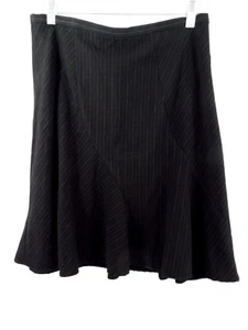 Falda Old Navy Cintura Baja Esencial Elástica Trompeta Negra a Rayas Talla 10 Usada - Imagen 1 de 5