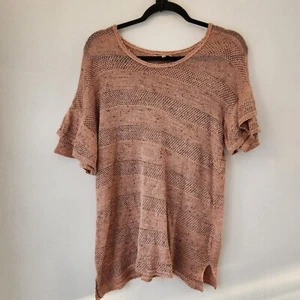 Democracy leichte Strick Koralle Bluse Oberteil Pullover Oversize Damen S - Bild 1 von 6