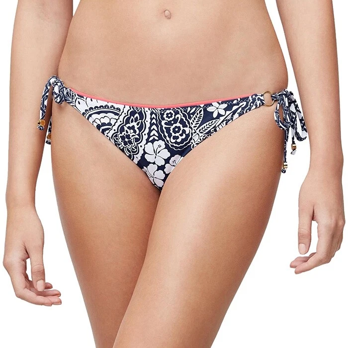 Tommy Bahama 267256 Women Mare Navy Reversible String Bikini Bottom Size S - Image 1 of 2