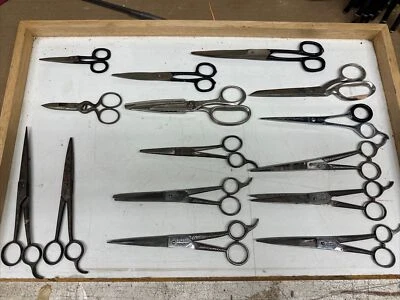 Mixed lot of 15 Scissors- Allegany NY Case XX Bowdins Busch Schaaf Pearlduck Ger - Image 1 of 4