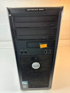 Dell OptiPlex 380 Desktop PC Y2K Intel Core 2 Duo 2GB RAM 80GB HDD Retro Gaming - Picture 1 of 16