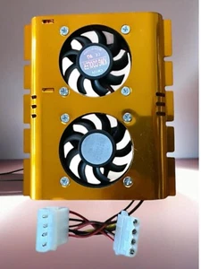 GOLD 3.5" Hard Drive Disk HDD 4 Pin Cooling Fan Cooler Radiator PC SATA IDE - Picture 1 of 2
