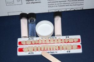 28 Quality Denture Teeth Denture Repair Kit  !  Free Shipping FDA Registered