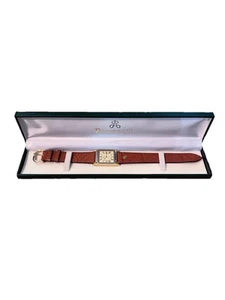 NOS Romanson orologio da polso svizzero vintage pelle marrone donna prestigio - Foto 1 di 6