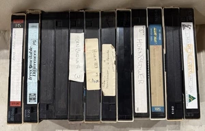 Blank VHS Video Cassettes Retro Vintage Movies Used Bulk Lot x 12 (Lot 2220) - Picture 1 of 4