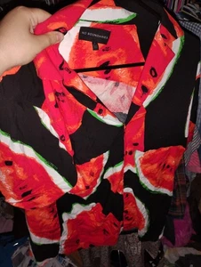 Camisa hawaiana mediana 38-40 rayón sandía ex estado usada - Imagen 1 de 1