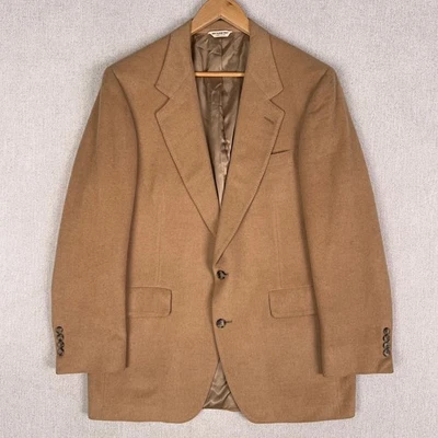 Blazer Abrigo Deportivo Vintage Años 80 Bill Blass 100% Cabello Camel Chaqueta 42L Tostado 2Btn EE. UU. Foto 1 de 4