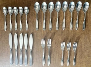 Vintage Splendide Dune 18/8 Stainless Flatware Korea MCM Lot of 23 - Picture 1 of 6