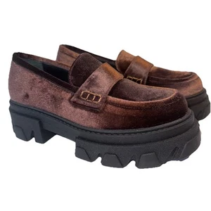 Scarpa mocassini Alohas marrone plateau taglia US 7,5 EUR 38 UK 5,5 - Foto 1 di 12