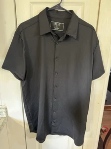 BYLT Premium Basics Short Sleeve Button Down Black Men’s XL - Picture 1 of 4