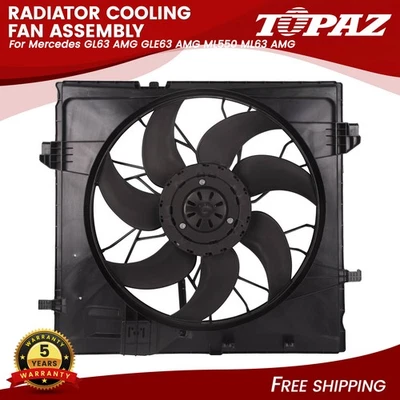 Radiator Cooling Fan Assembly Fits Mercedes GL63 AMG GLE63 AMG ML550 ML63 AMG - Изображение 1 из 4