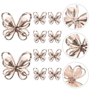 10 Pcs Katze Augenschmetterling Schmuck Nagelschmuck Schmetterlingsnägel - Photo 1/12