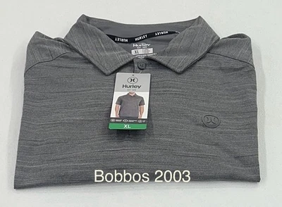 Hurley Men's Performance Stretch Moisture Wicking Shirt, Gray, Size XL - Image 1 of 4