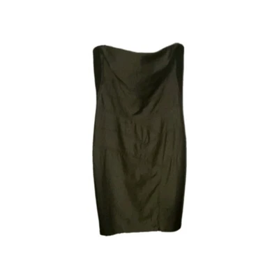 Bebe Strapless Bodycon Black Denim Dress 8 Party  - Imagem 1 de 4