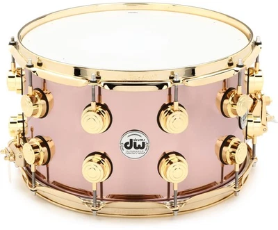 DW DW Collector's Series Snare Drum - 8 inches x 14 inches, Rose Copper - Image 1 of 4