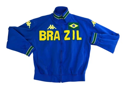 VTG Y2K KAPPA KAPPA Brazil Full Zip Tracking Jacket Men's LARGE Blue Long Sleeve - Image 1 of 4