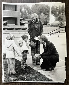 1976 Jimmy Carter Signed Photo 7x9.5 Black White Presidential Campaign No COA - Picture 1 of 12