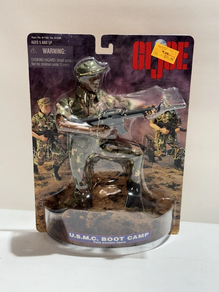 GI JOE U.S.M.C. Figura de acción Boot Camp Soldier afroamericano 12" Kenner 1998 Foto 1 de 4