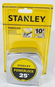 Nuovo Stanley 33-425 Powerlock nastro di misura 25 piedi per 1 pollice - originale retratto - Foto 1 di 5