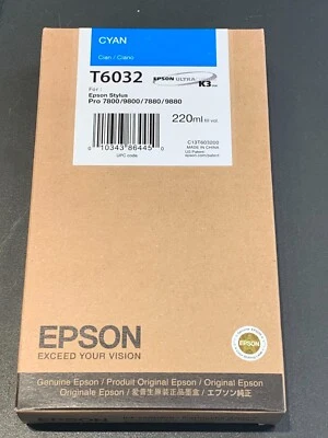 Epson Ink Cartridge Cyan T6032 220ml EXP 07/16 - Image 1 of 2
