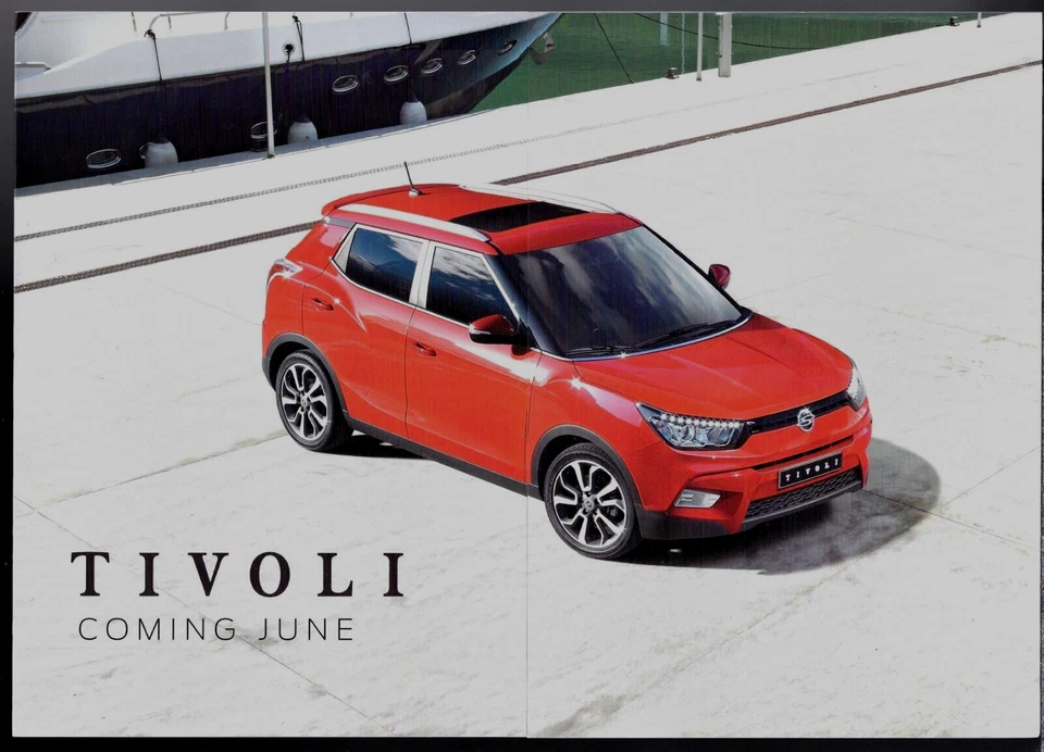 Ssangyong Tivoli 2015 UK Market Preview Foldout Sales Brochure 1.6 Petrol Diesel - Image 1 of 1
