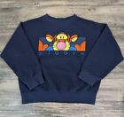Vtg Disney Store Tigger Crewneck Pullover Sweatshirt Kids Size 7/8 Medium Blue