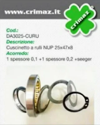 Cuscinetto a rulli "CRIMAZ" per campana frizione Vespa Smallframe e Ape 50 - Immagine 1 di 4
