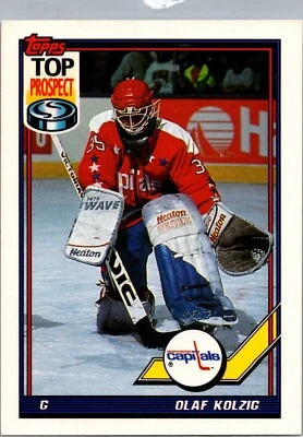1991-92 Topps Hockey - #290 Olaf Kolzig - Image 1 of 2