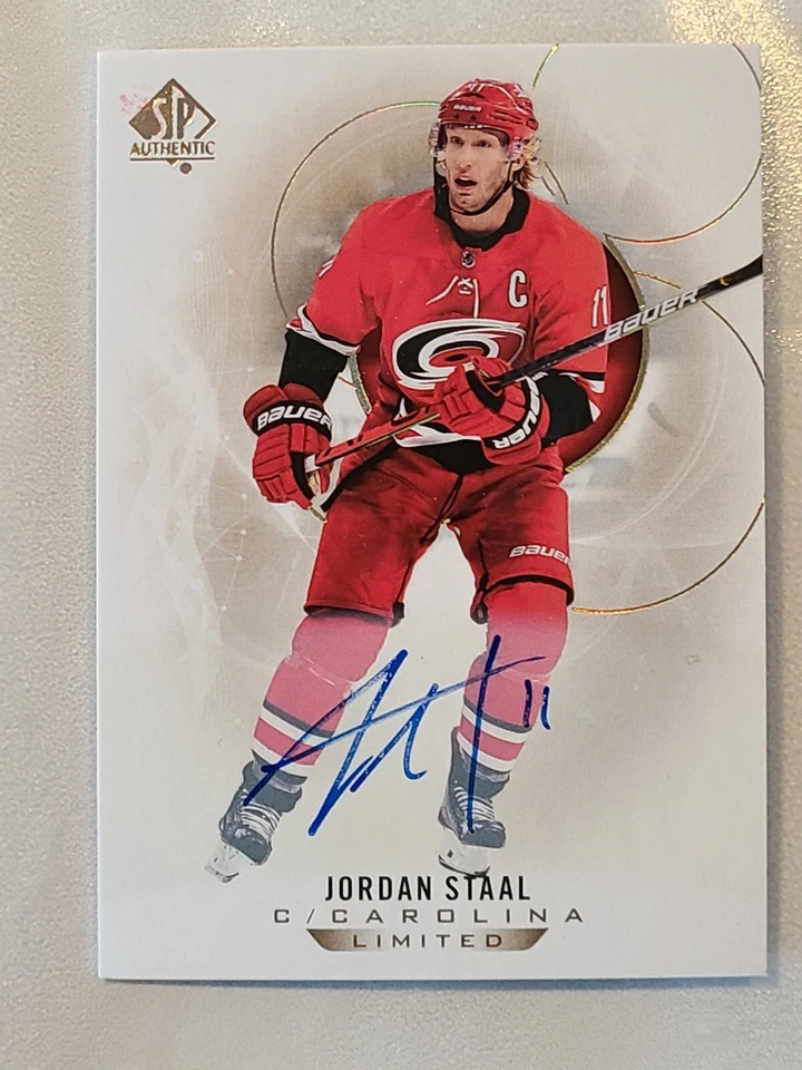 2020-21 SP Authentic Limited Auto #85 Jordan Staal Carolina Hurricanes  - Image 1 of 1