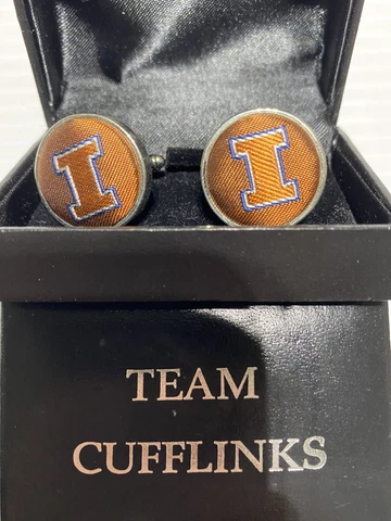 University of Illinois Cufflinks w/Gift Box Official Licensed Collegiate Product Cover