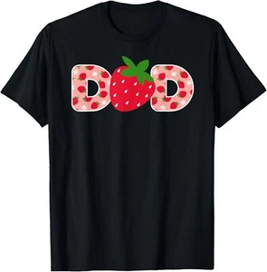 Dad Strawberry First Birthday Family Funny Strawberry T-Shirt - Picture 1 of 4