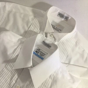 Camisas de esmoquin (2) Vestido de manga larga ajustado con botones para hombre 15-15 1/2 32-33. - Imagen 1 de 8