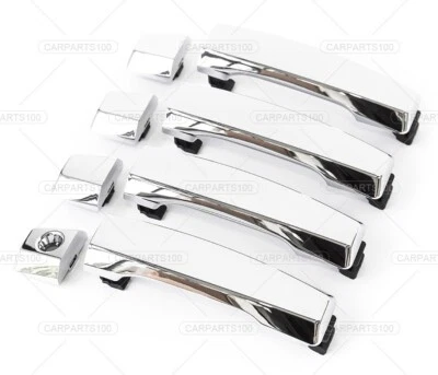 Juego de 4 manijas de puerta exterior cromadas delanteras y traseras para Nissan Titan 2004-2018 Foto 1 de 4