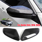 Carbon Fiber Side Rearview Mirror Cap Cover For HONDA CIVIC 2016-2020 LH&RH
