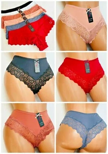 6-12 Bikini cheeky Hipster Women's Lace underwear panty Panties Undies 3169 S-XL - Picture 1 of 12